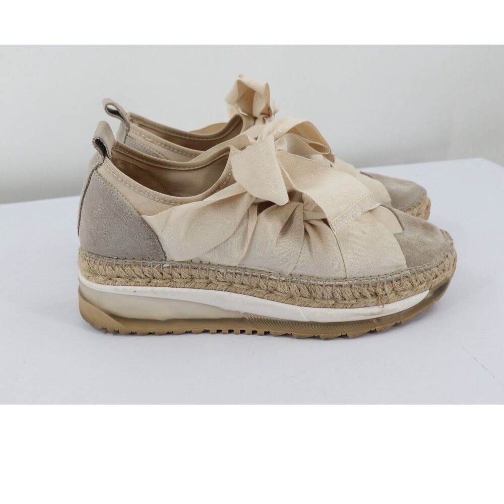 Free People Chapman Espadrille Sneaker Size 38 Ivory Coquette US 8